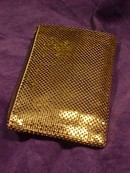 Whiting & Davis Co. Gold Metal Mesh Bag, Purse,