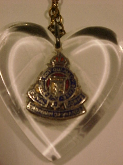 WWI Sweet Heart Necklace Royal Canadian Corps