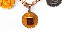 Arthur Murray Ball Room Dance Awards Charm Bracelet , Sterling, Copper and Gold