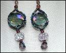 Iridescent AB Parure Color Change Chunky Beaded Set Earrings, choker, bracelet PRICE REDUCED!!