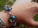 Iridescent AB Parure Color Change Chunky Beaded Set Earrings, choker, bracelet PRICE REDUCED!!