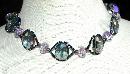 Iridescent AB Parure Color Change Chunky Beaded Set Earrings, choker, bracelet PRICE REDUCED!!