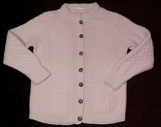 Irish Fisherman Cardigan Sweater from Cork Ireland
