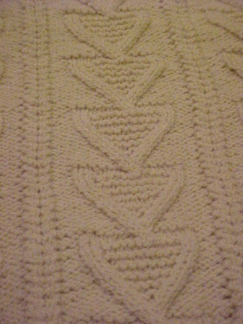 Irish Fisherman Clan HandKnit Sweater Fancy Chevrons