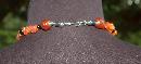 Carnelian Carved Maple Leaf & Old Trade Beads Necklace One of kind , hand crafted, original design