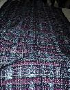 Ikat Frabric Purple Black and White Hand Woven in Guatemala Alta Verapaz Region Purple and black Per Yard