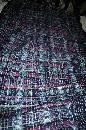 Ikat Frabric Purple Black and White Hand Woven in Guatemala Alta Verapaz Region Purple and black Per Yard