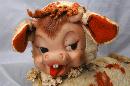 Rushton Rubber Face Dairy Cow with Bell, Vintage Rare Plush Toy