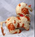 Rushton Rubber Face Dairy Cow with Bell, Vintage Rare Plush Toy