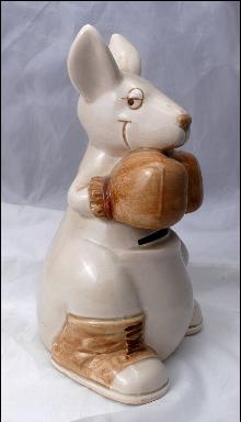 Fitz & Floyd Boxing Kangaroo Coin Bank