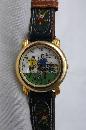 Soccer Team Wrist Watch with Rotating Soccer Ball