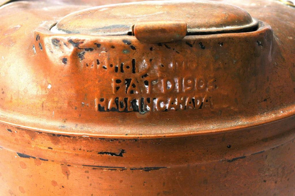 Large 19th C. Canadian Copper Tea Kettle