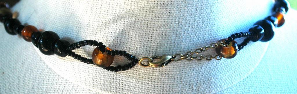 Hand Crafted One of Kind Fire Agate Stones and Beads Necklace Exotic Tribal Bib Design
