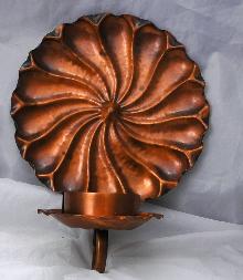 Gregorian Hand Hammered Copper Wall Sconce Candle Holder