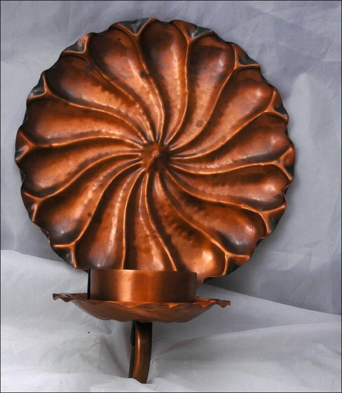 Gregorian Hand Hammered Copper Wall Sconce Candle Holder