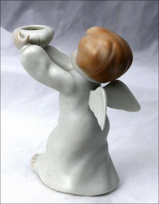 1981 FF FITZ AND FLOYD ANGEL CANDLE HOLDER , MATTE FINISH