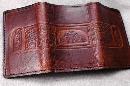 N.W. Native American Leather Tri Fold Wallet