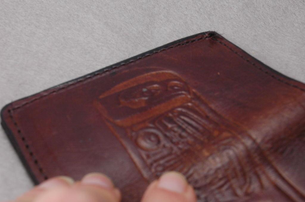 N.W. Native American Leather Tri Fold Wallet
