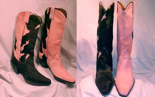 Donald J. Pliner Pink Brown Pony Hair Boots 8
