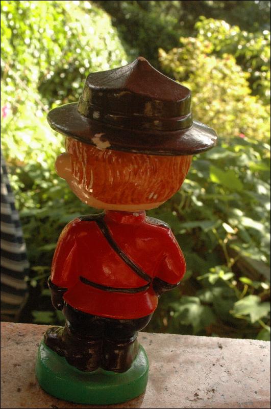 Nodder Bobble Head Canadian Mountie of Papier Mache , Canada