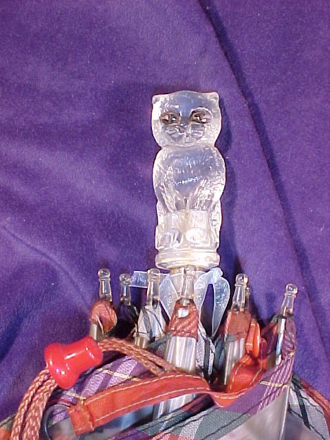 Lucite Cat Handled Child's Umbrella Vintage
