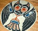 North West Native American Design Hand Hooked Wool Rug