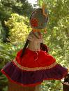 Caribbean Folk Art Hand Crafted Black Cloth Doll Souvenir
