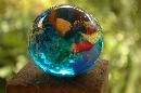 24K Gold Embeded Art Glass Paper Weight, Signed dated Michael J. Reid 1992
