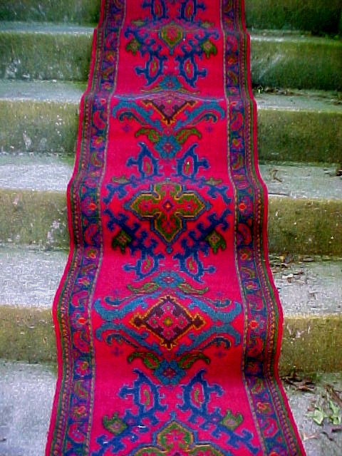 Vintage Oriental Stair Runner Carpet Wool 15ft