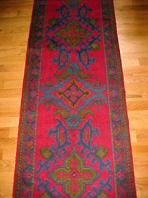 Vintage Oriental Stair Runner Carpet Wool 15ft