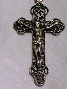 Sterling Silver Cucifix , Large Intricate
