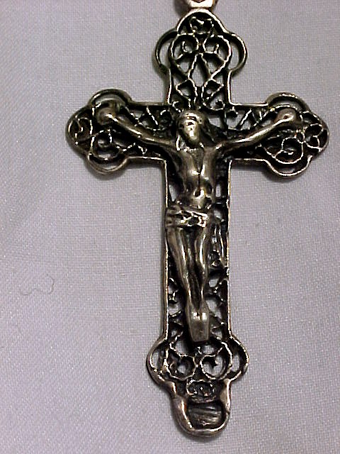 Sterling Silver Cucifix , Large Intricate