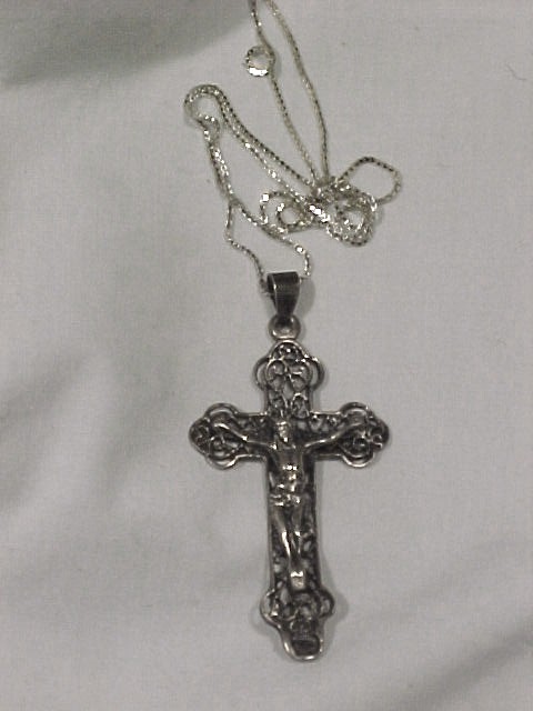 Sterling Silver Cucifix , Large Intricate