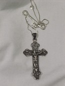 Sterling Silver Cucifix , Large Intricate