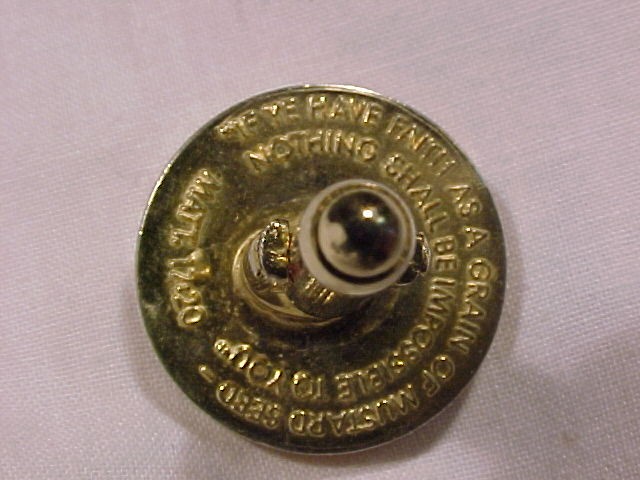 Old Mustard Seed Cuff Link with Bible passage