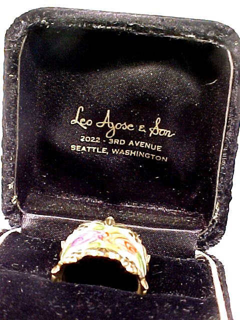 Roses in Guilloche & Sterling Ring