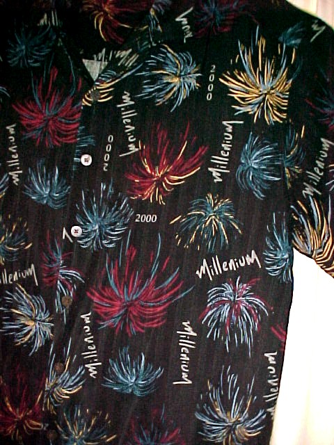Millenium 2000 Shirt sz Med 100 % Rayon