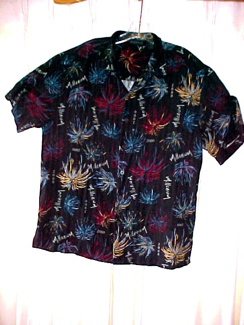 Millenium 2000 Shirt sz Med 100 % Rayon