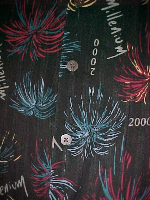 Millenium 2000 Shirt sz Med 100 % Rayon