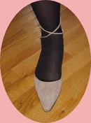 Ann Klein Beige Suede Pumps with Ankle straps 8