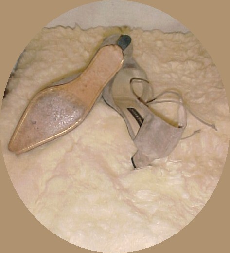 Ann Klein Beige Suede Pumps with Ankle straps 8