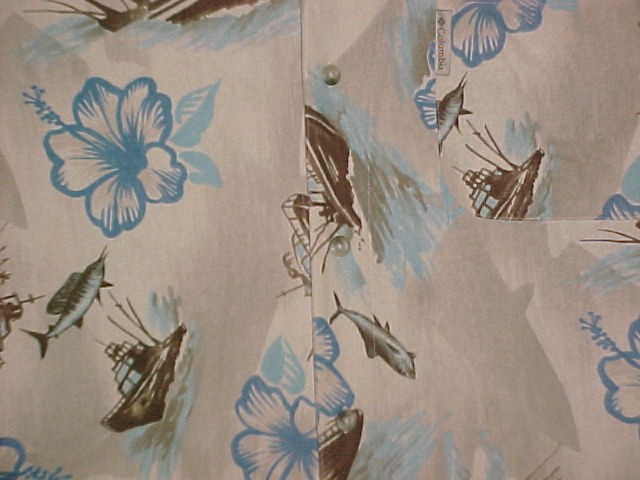 Hawaiian Fishing Charter Print Silk Shirt By