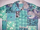Go Baretoof in Paradise Shirt Mod Tiki Hawaiian Shirt -MED 3 front pockets!