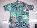 Go Baretoof in Paradise Shirt Mod Tiki Hawaiian Shirt -MED 3 front pockets!