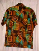 Retro J.C. Penny's Hawaii Mod Tapa Print Shirt