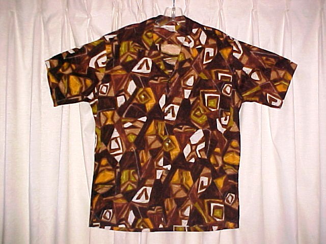 Retro Mod Abstract Hawaiian Tiki Shirt