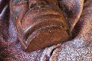 Native American Indian Cedar Wood Carving Man's Face Bust, Totem