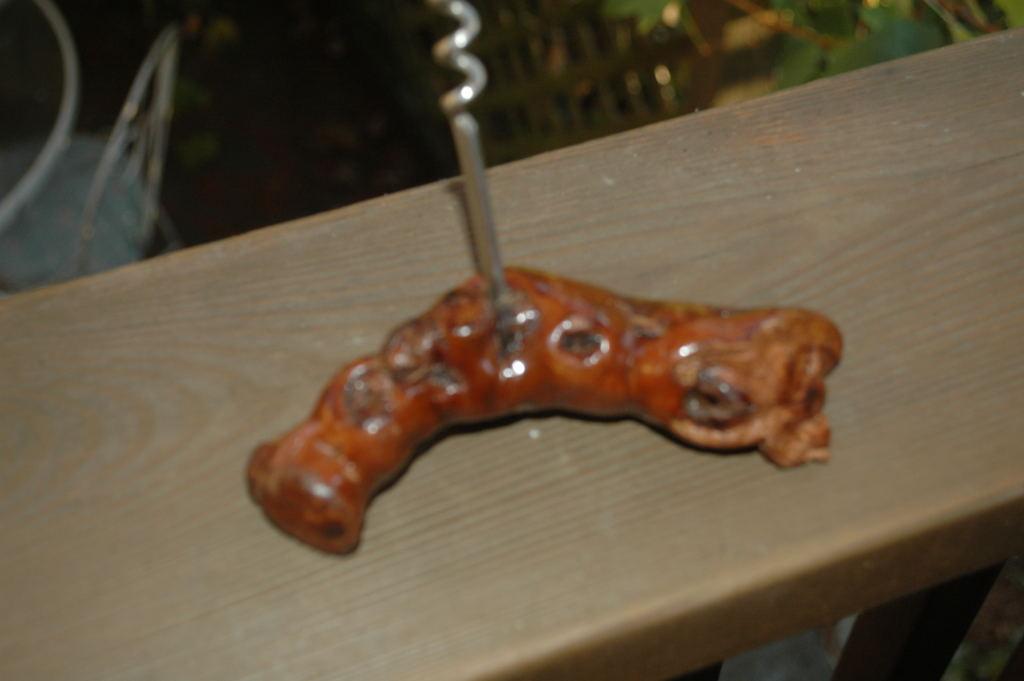 Old Burl Wood Corkscrew Handcrafted