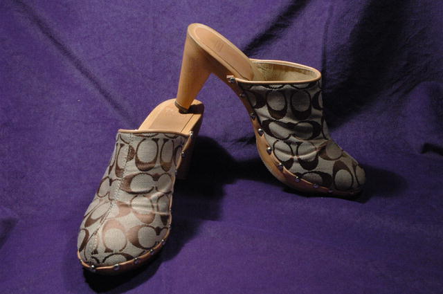 Authentic COACH High Heal CLOGS, SHOES, sz 8