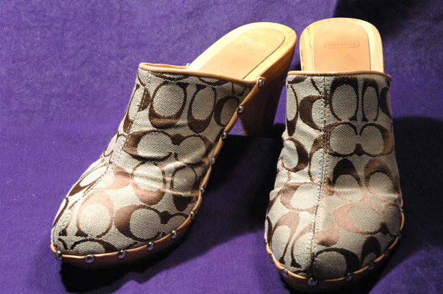 Authentic COACH High Heal CLOGS, SHOES, sz 8